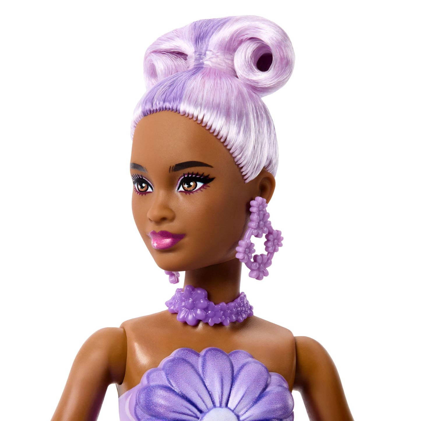 Barbie Petal Pop Scented Fashion Doll With Purple Dress, Reveal Accessories Like Bunny & More