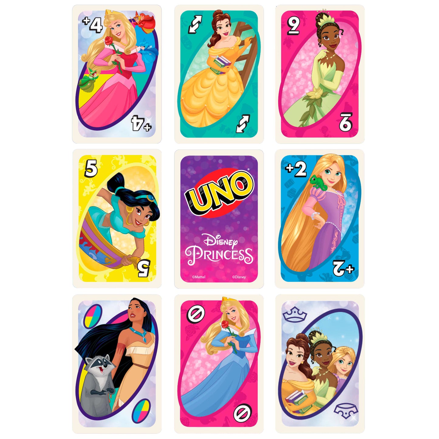 UNO Disney Princesses Matching Card Game, 112 Cards With Unique Wild Card & instructions