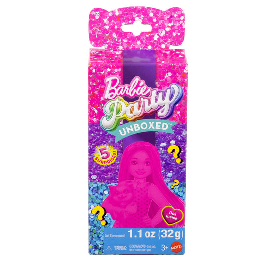 Barbie Party Unboxed Boneca Chelsea Party Glamour Surpresa