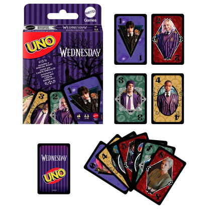UNO Wednesday Card Game For Kid, Adult & Family Nights, Toy Collectible Inspired By The Series