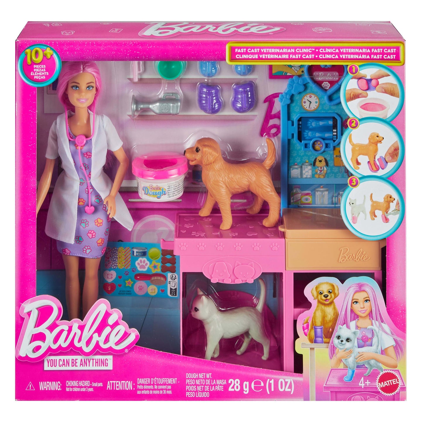 Barbie Profissões Conjunto de Brinquedo Veterinária com Animais de Estimação e Acessórios