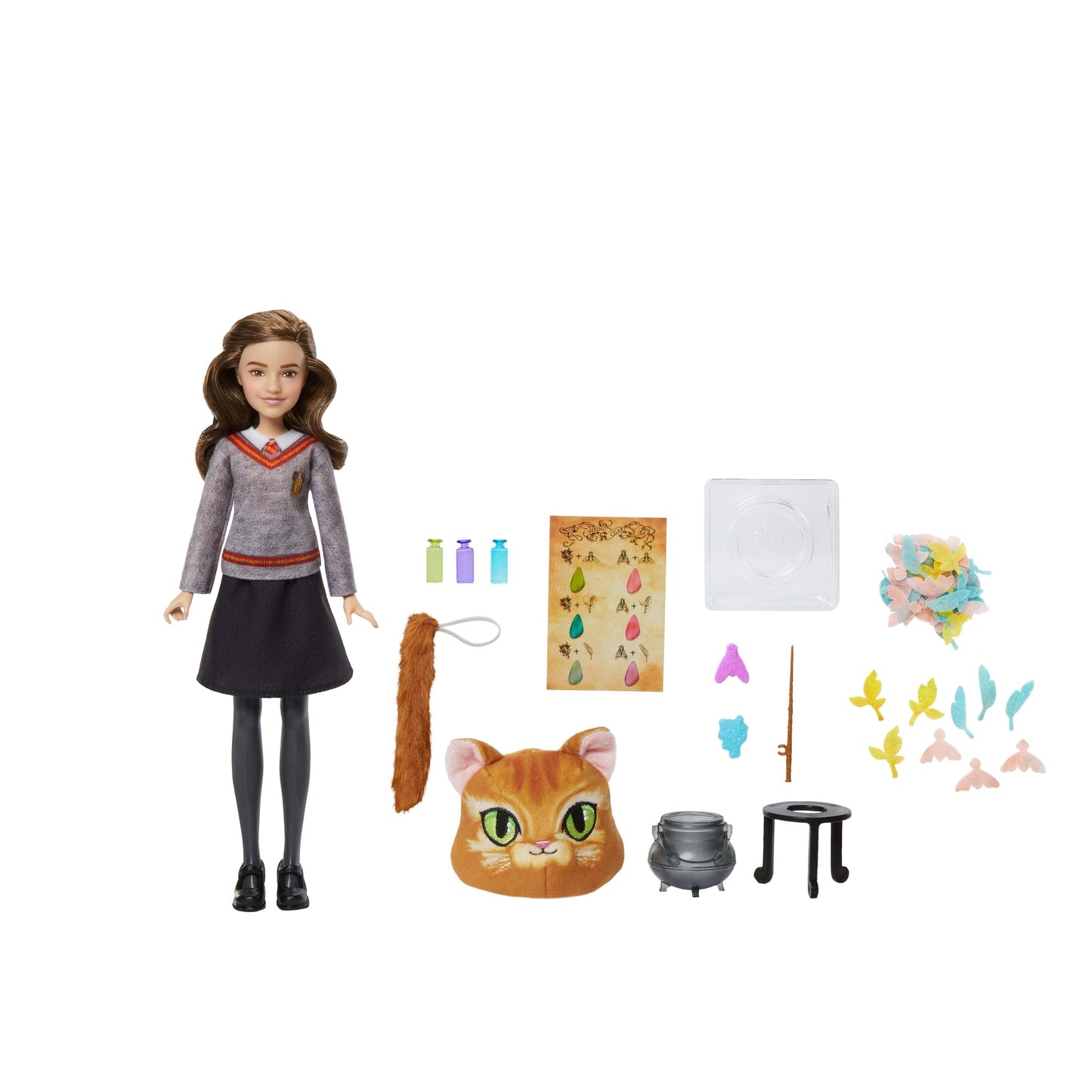 Polyjuice Potions Hermione Granger Doll & Playset, Movie-inspired Outfit, 13 Accessories & Fizz