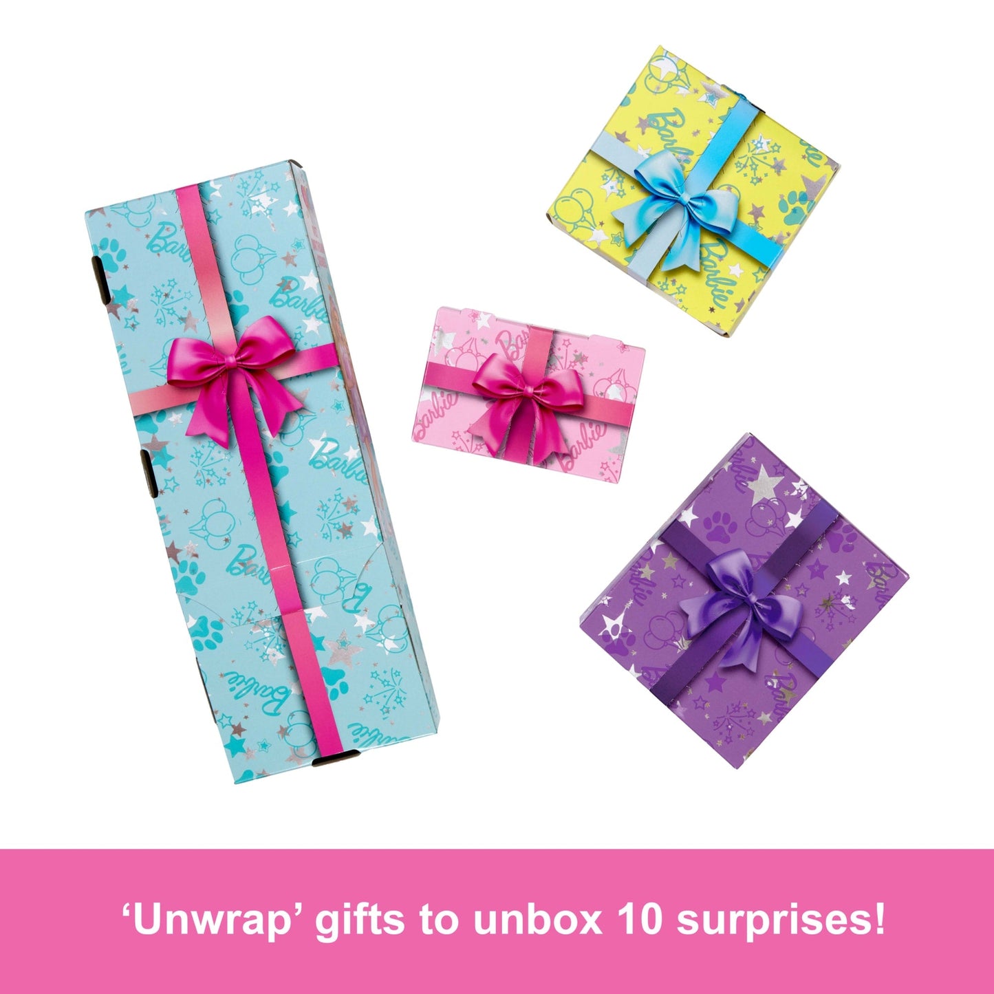 Barbie Party Unboxed Pet Birthday Series Doll & Accessories With 10 Surprises