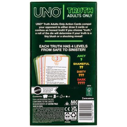UNO Truth Adults Only Card Game, Play Anywhere, Travel, Dorm, Camping & Party