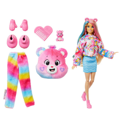 Barbie Cutie Reveal Care Bears Doll & Accessories, Series 2 Togetherness Bear With 10 Surprises