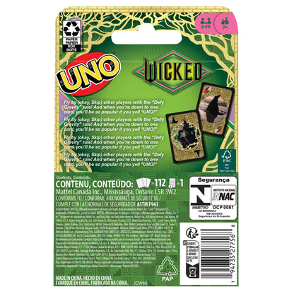UNO Wicked Card Game For Kid, Adult & Family Nights Inspired By The Movie