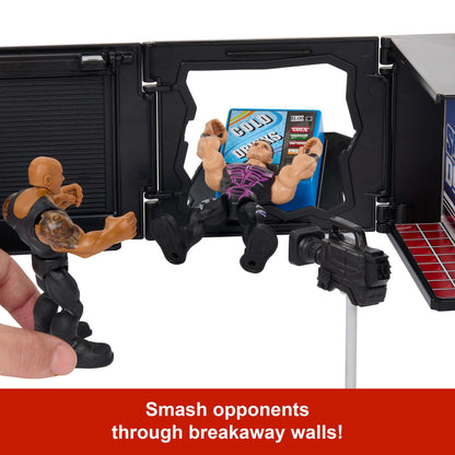WWE Knuckle Crunchers Final Boss Microphone Playset With The Rock Action Figure & 2 Accessories