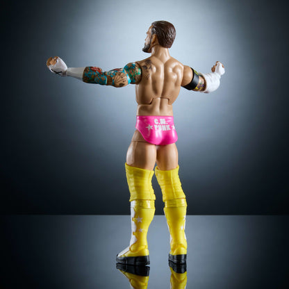 WWE Figura de Acción Elite Cm Punk amarillo