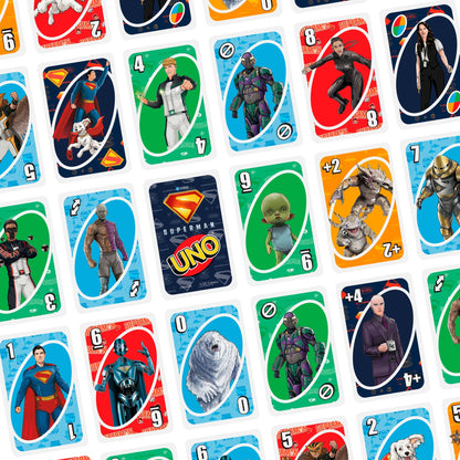 UNO Superman Card Game For Kid, Adult & Family Nights, Toy Collectible Inspired By The Movie