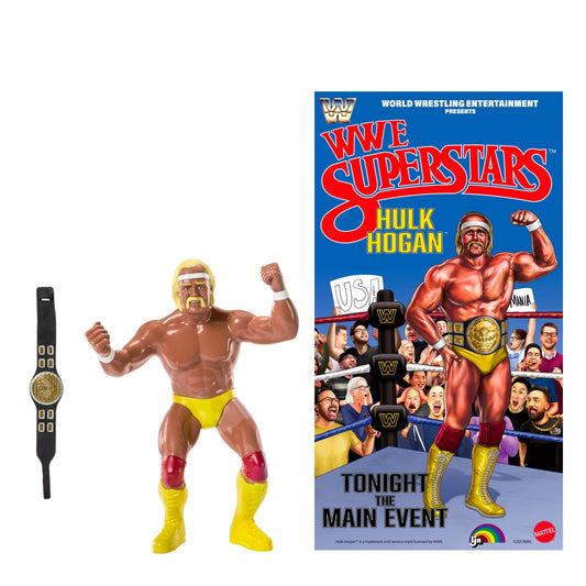 WWE Ljn Superstars Hulk Hogan Action Figure, 1980s Retro 8-Inch Collectible Toy