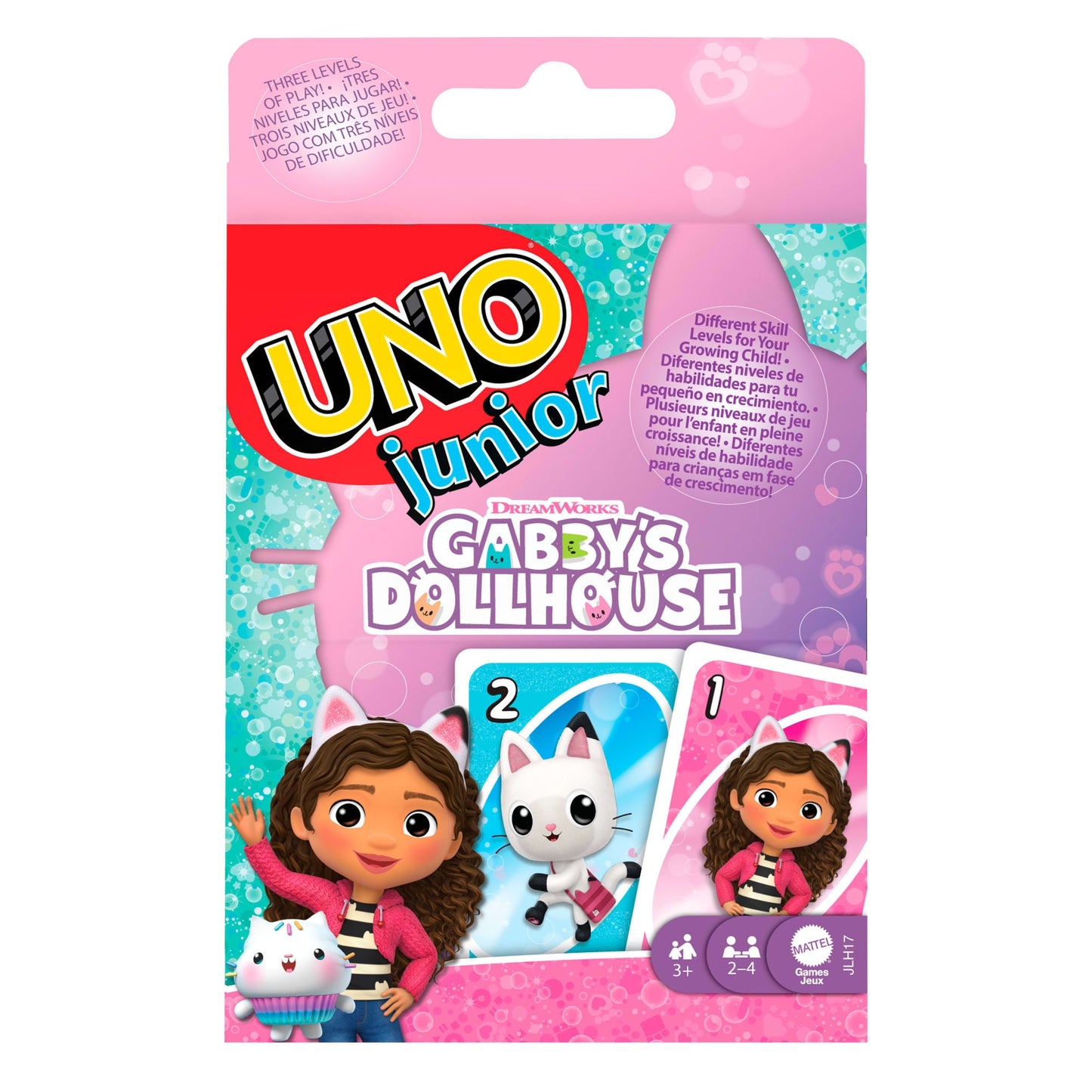 UNO Junior Gabby's Dollhouse Card Game For Kids, Parents & Family Nights