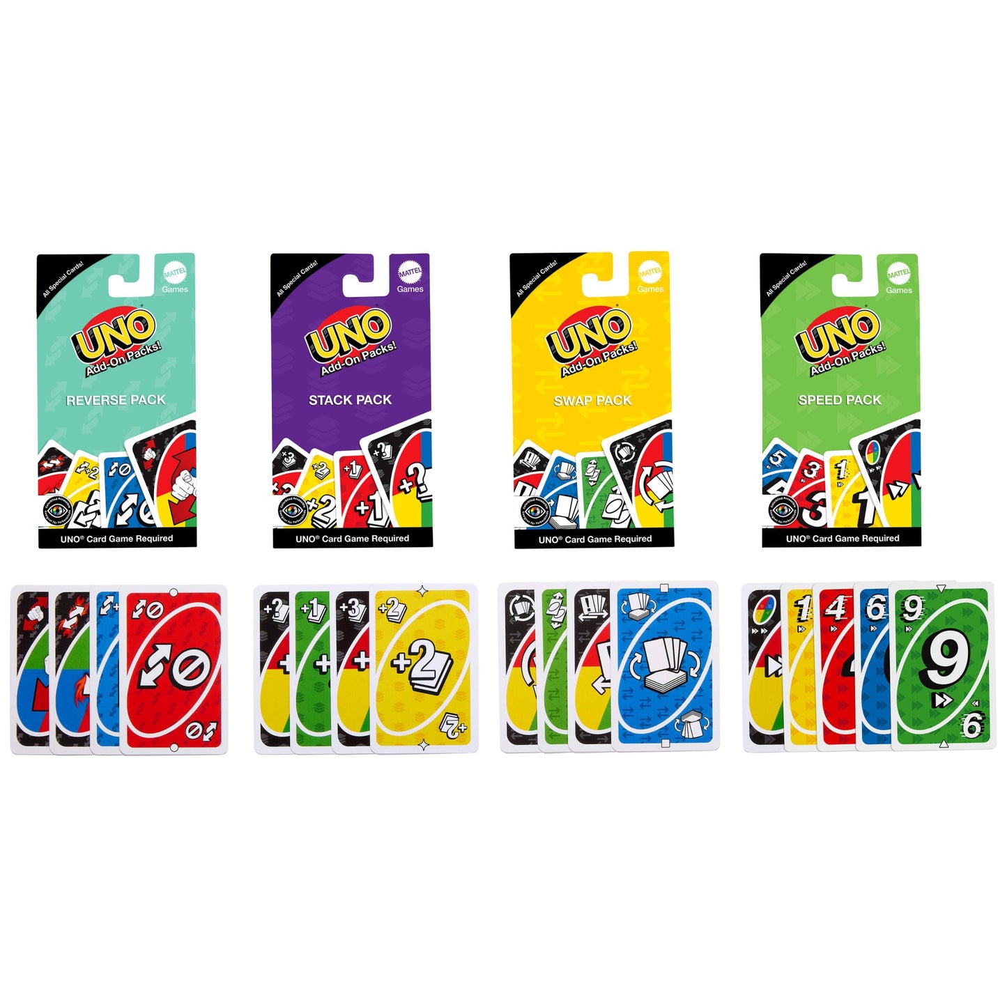 UNO Jogo de Cartas Pacotes Complementares