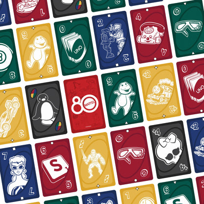 UNO Mattel 80th Ruby Red Card Game For Kids & Family Night