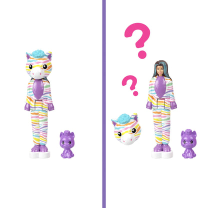 Barbie Mini Barbie Land 5 Dolls Reveal Pack, 1.5-Inch Mini Dolls With Surprise Reveal & Sensory Play Piece