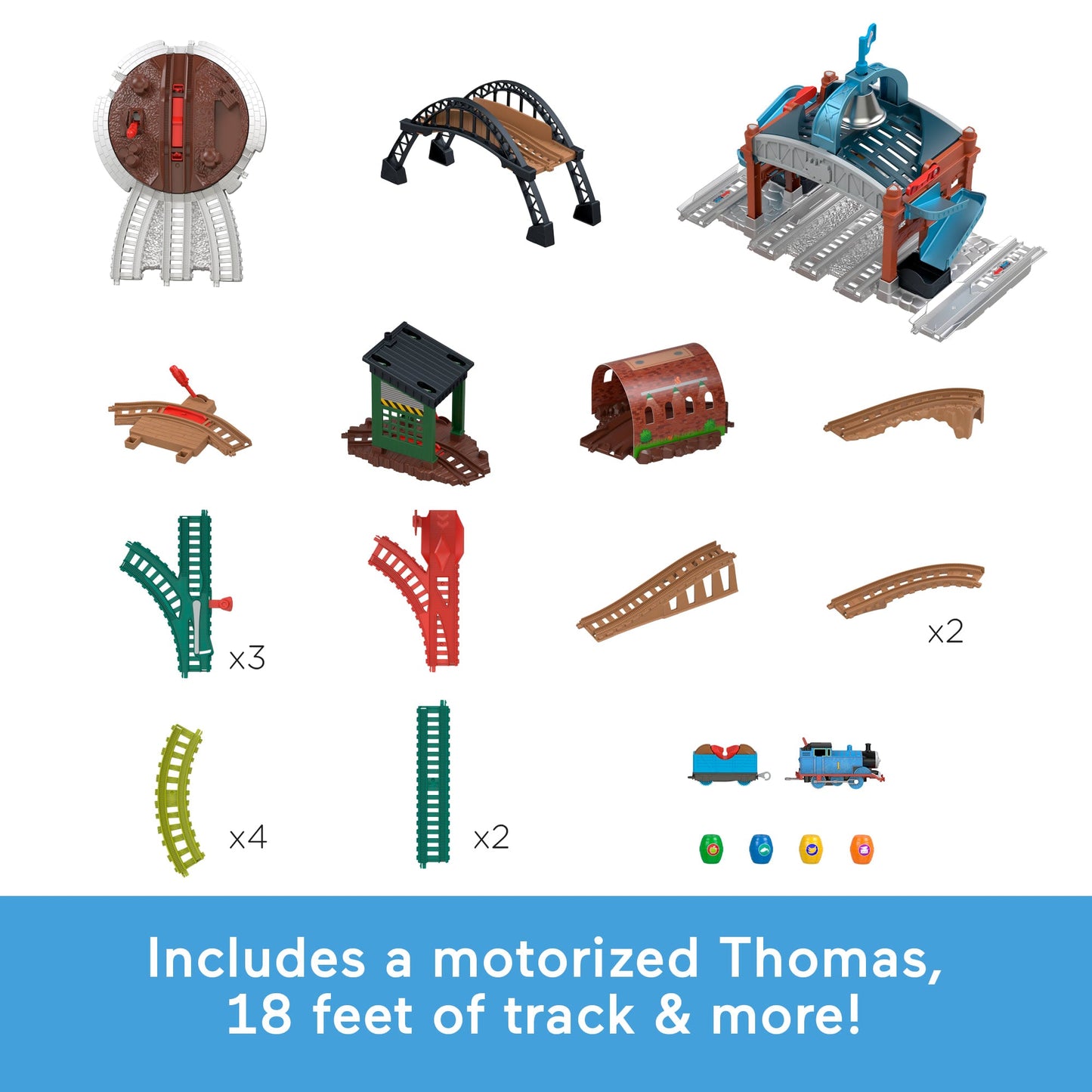 Thomas & Friends Load & Launch Barrel Delivery Set By Fisher-Price & Classic Motorized Toy Train