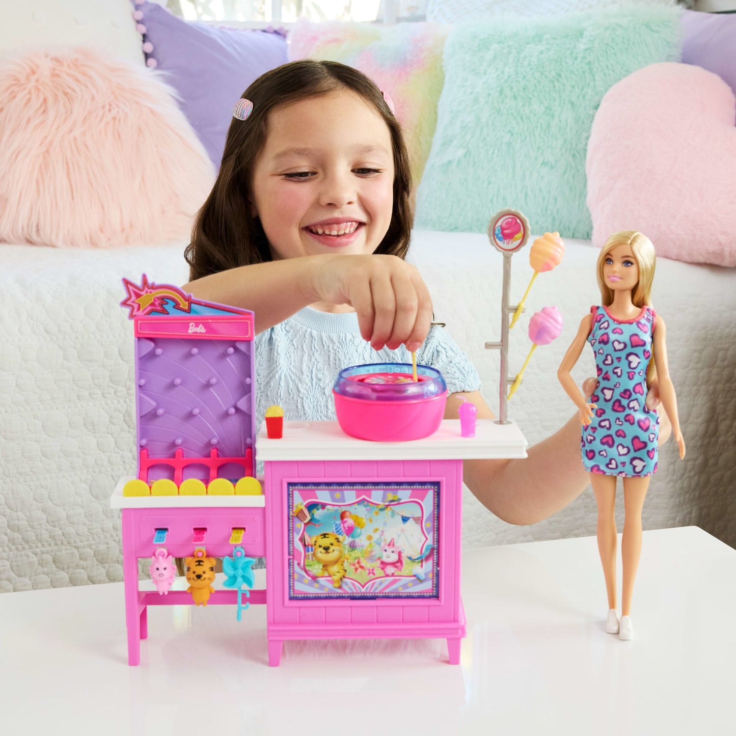 Barbie Mysteries: Beach Detectives Barbie “Malibu” Doll, Cotton Candy Game Playset & Accessories