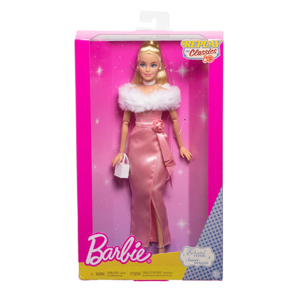 Barbie Enchanted Evening Fashion Doll in Pink Dress, Mattel Replay The Classics Collection