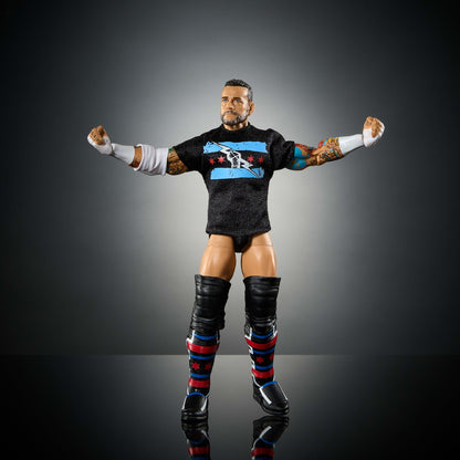 WWE Figura de Acción Elite Cm Punk negro