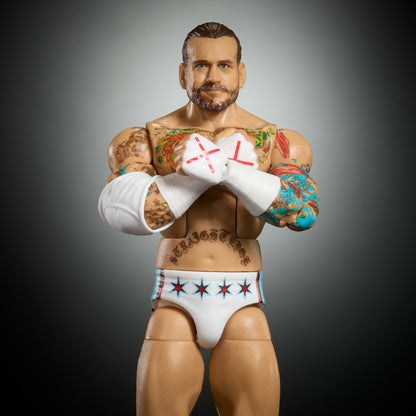 WWE Elite Cm Punk Action Figure, Greatest Hits 2025, 6-Inch Collectible Set With Accessories