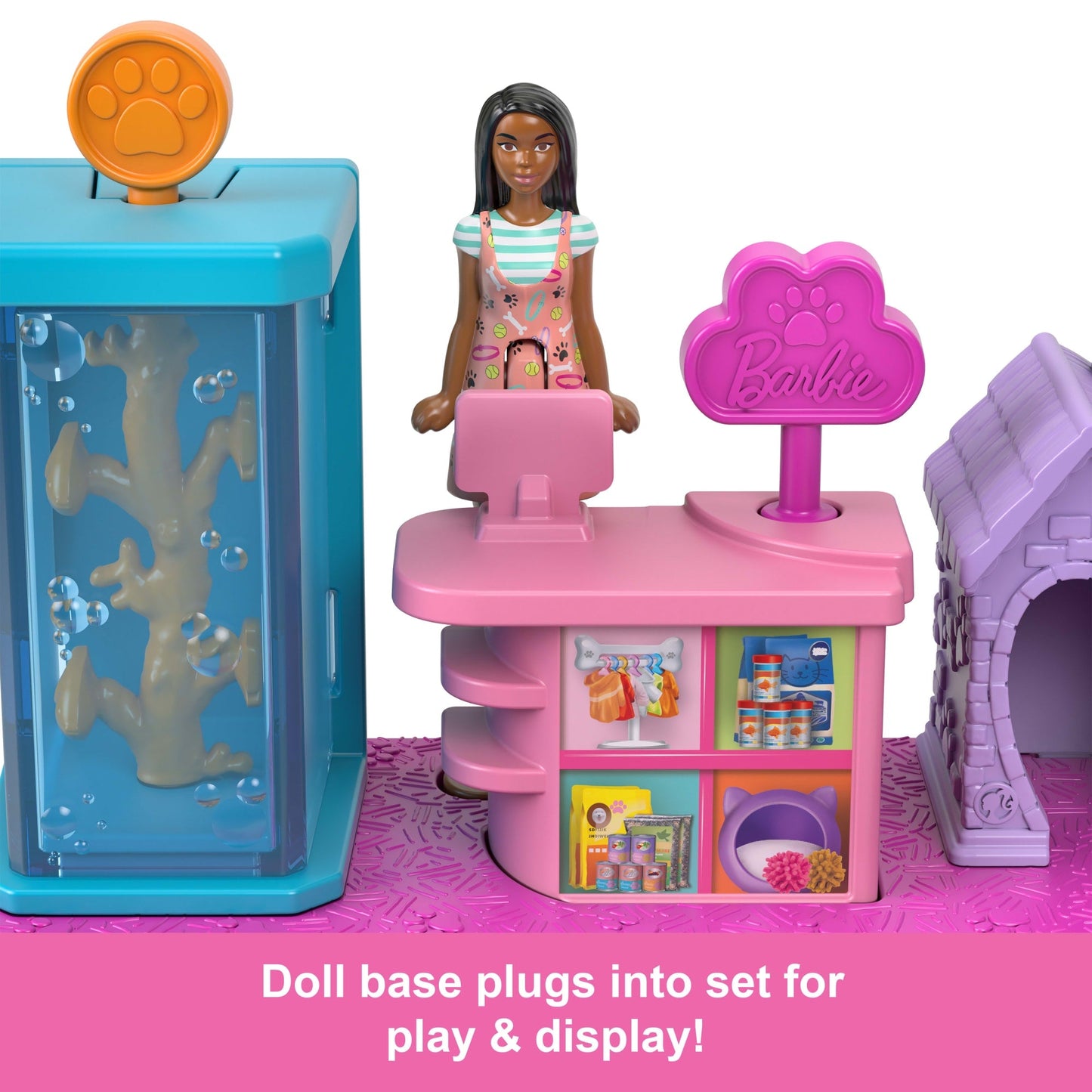 Barbie Mini Barbieland Collectible Pet Boutique Playset With 1.5-inch Barbie Doll, interactive Play Areas For Storytelling Fun