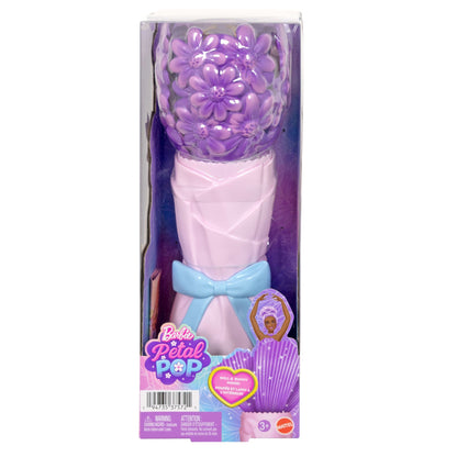 Barbie Petal Pop Scented Fashion Doll With Purple Dress, Reveal Accessories Like Bunny & More