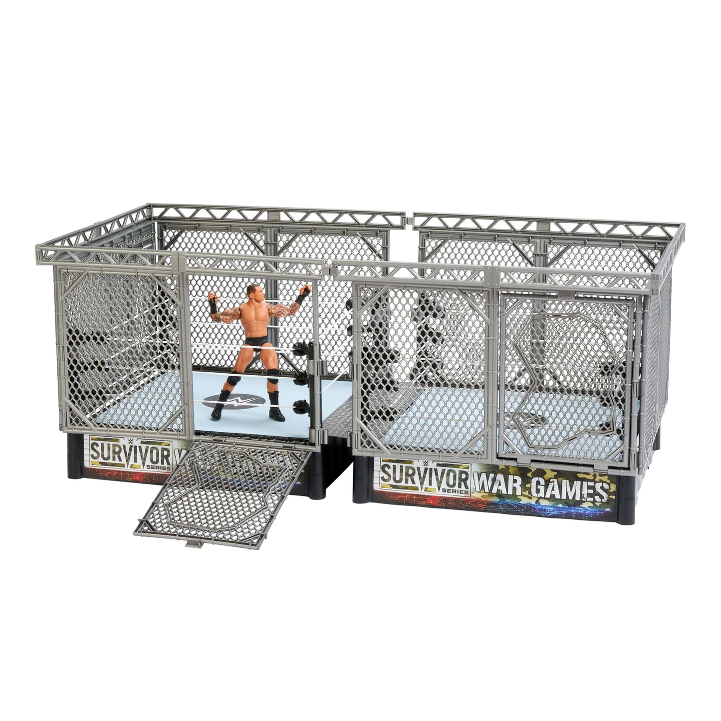WWE Survivor War Games Playset With Randy Orton Action Figure, 2 Rings, Cage & 5 Accessories