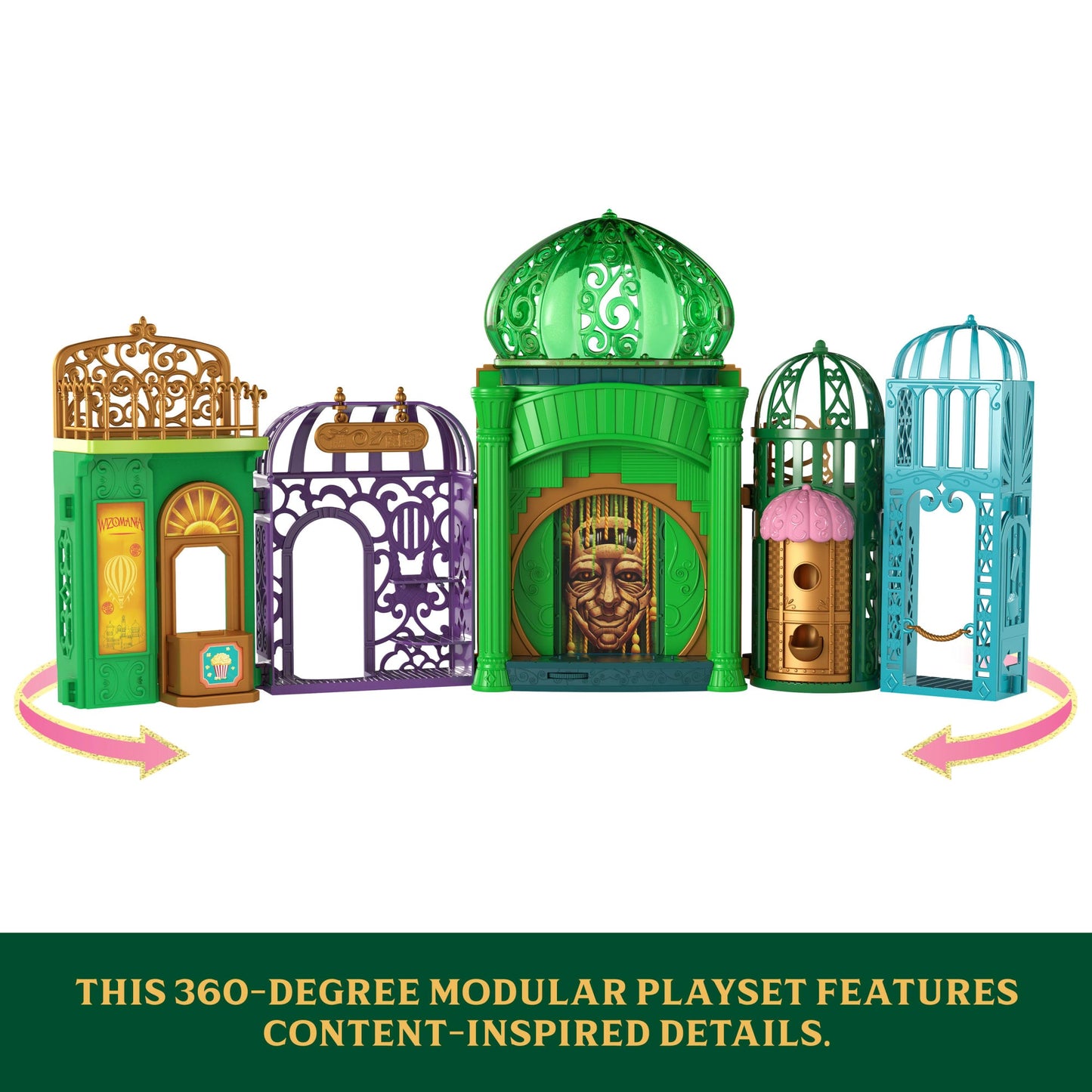 Universal Pictures’ Wicked Emerald City Small Doll Playset With 5 Play Spaces & 15 Accessories