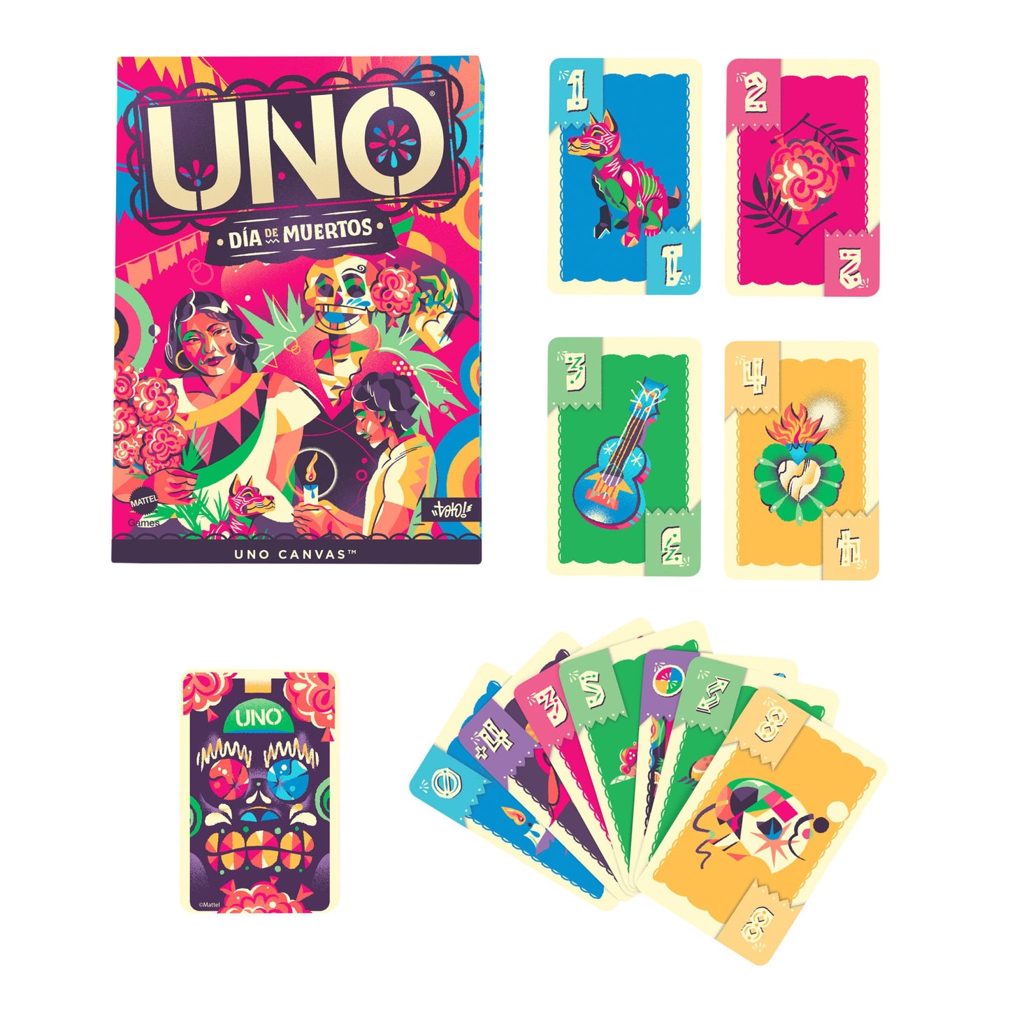 UNO Canvas Dia De Muertos Game Deck