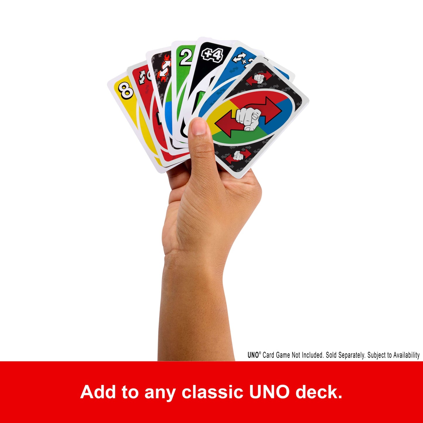 UNO Add-On-Packs Reverse Pack Card Game For Kids, Family & Game Nights, Travel, Camping & Parties