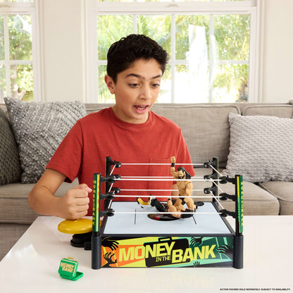 WWE Money in The Bank Cash-in Ring Playset With Accessories, 2 Play Modes, 40+ Sounds & Phrases