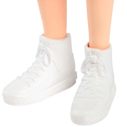 Barbie Fashionista Muñeca Playera Verde y Falda Morada