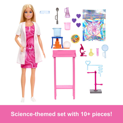 Barbie Scientist Doll And Accessories With Blonde Fashion Doll, Lab Table, & Color-Change Accessories