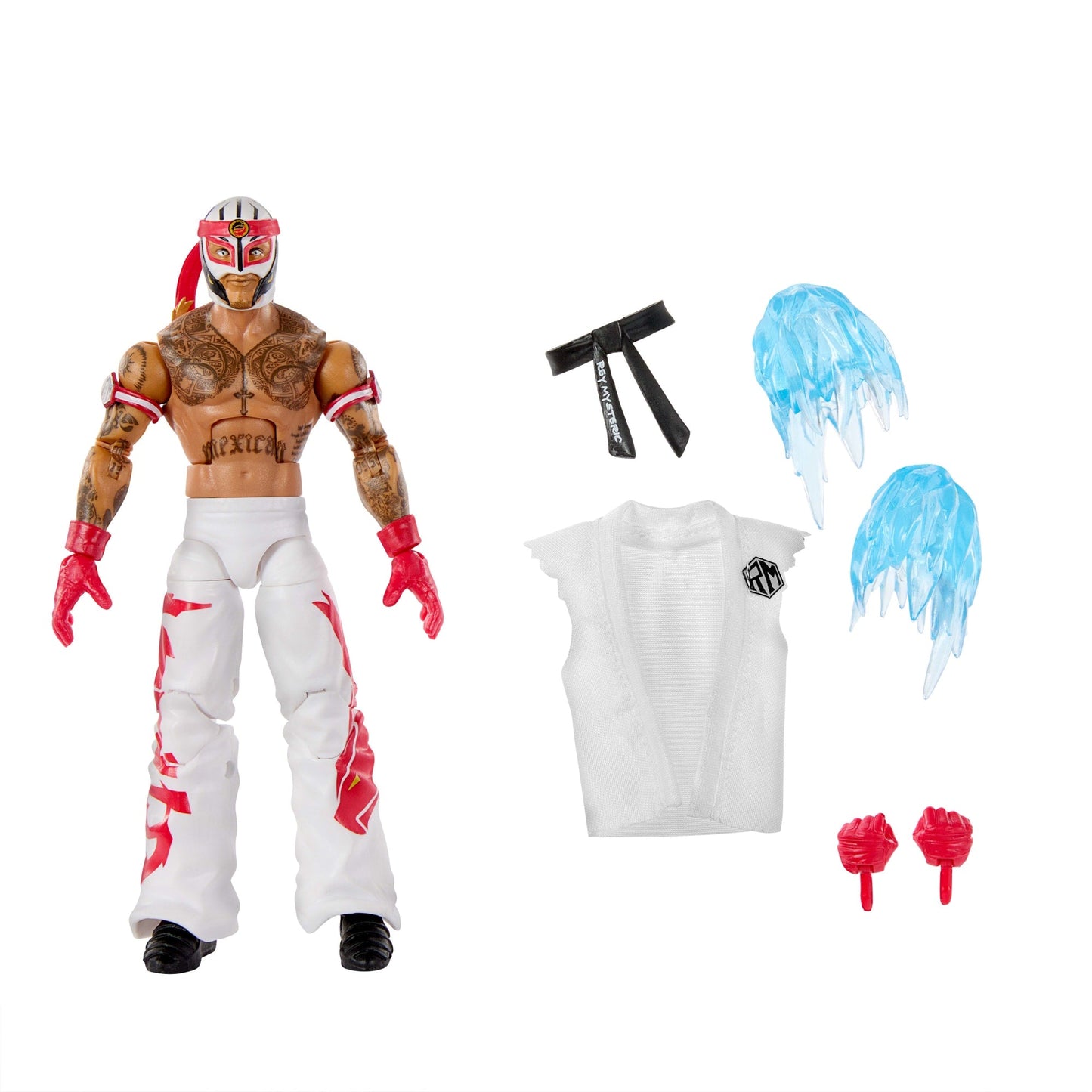 WWE X Street Fighter Rey Mysterio Action Figure & Accessories, 6-Inch Collectible Ryu Mashup Set