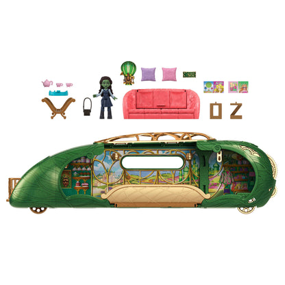 Universal Pictures’ Wicked Emerald City Train Small Doll Playset, 3 Play Spaces & 15 Total Pieces