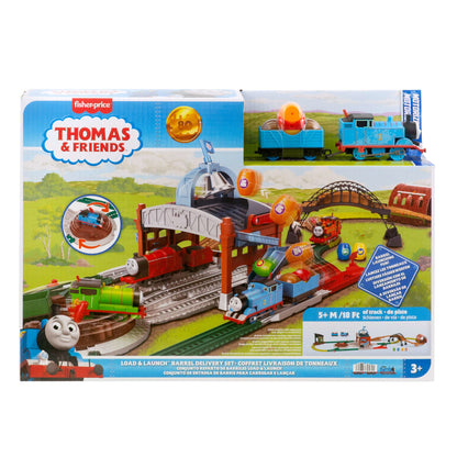 Thomas & Friends Load & Launch Barrel Delivery Set By Fisher-Price & Classic Motorized Toy Train