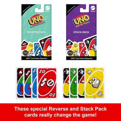 UNO Card Game With 2 Add-On Packs Card Deck For Kids, Adults & Family Night