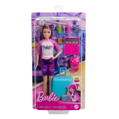 Barbie  Skipper  Poupée et 10Accessoires  Coffret Voyage