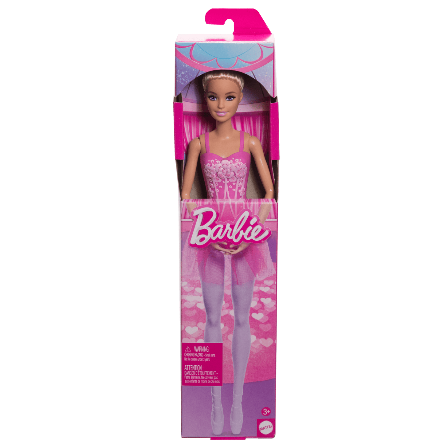 Barbie Ballerina Doll, Blonde Fashion Doll Wearing Purple Removable Tutu