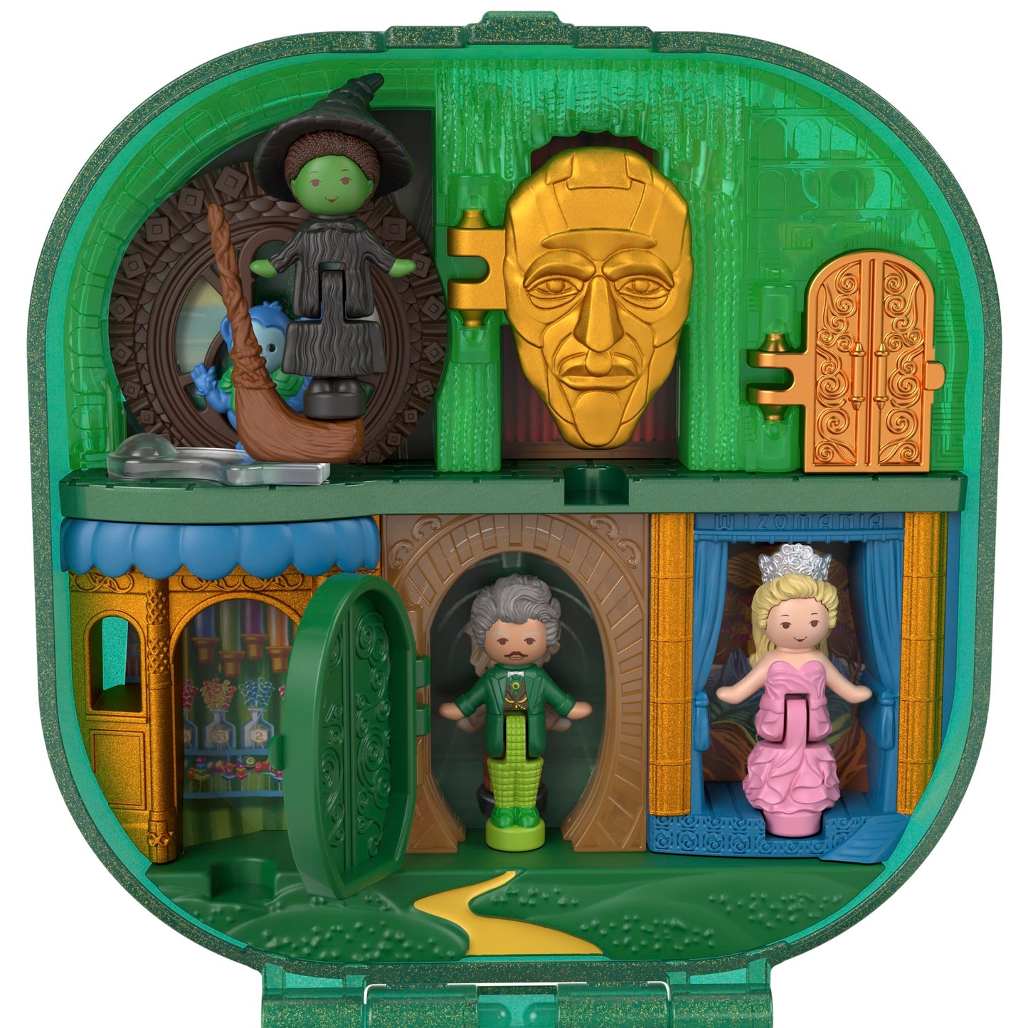 Polly Pocket Micro Dolls And Playset, Collector Wicked Compact With Hat And Bubble Accessories