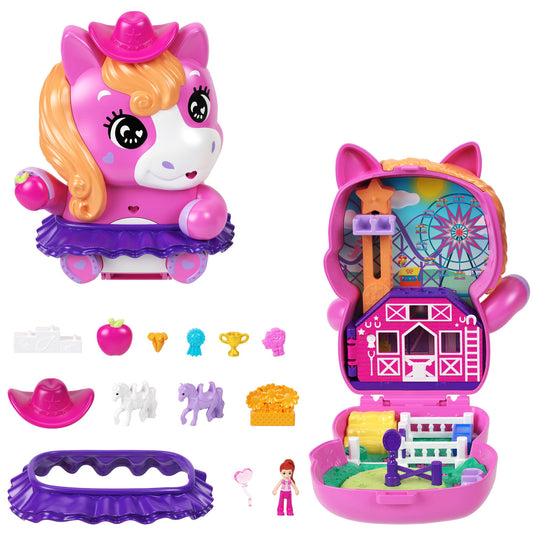 Polly Pocket Set de Juego Compacto Pony Rodeo