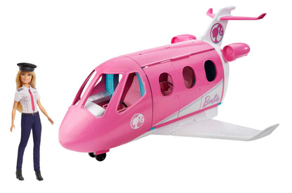 Barbie Pilote et Son Avion de Rêve, Avec Poupée et Plus de 15 Accessoires thématiques