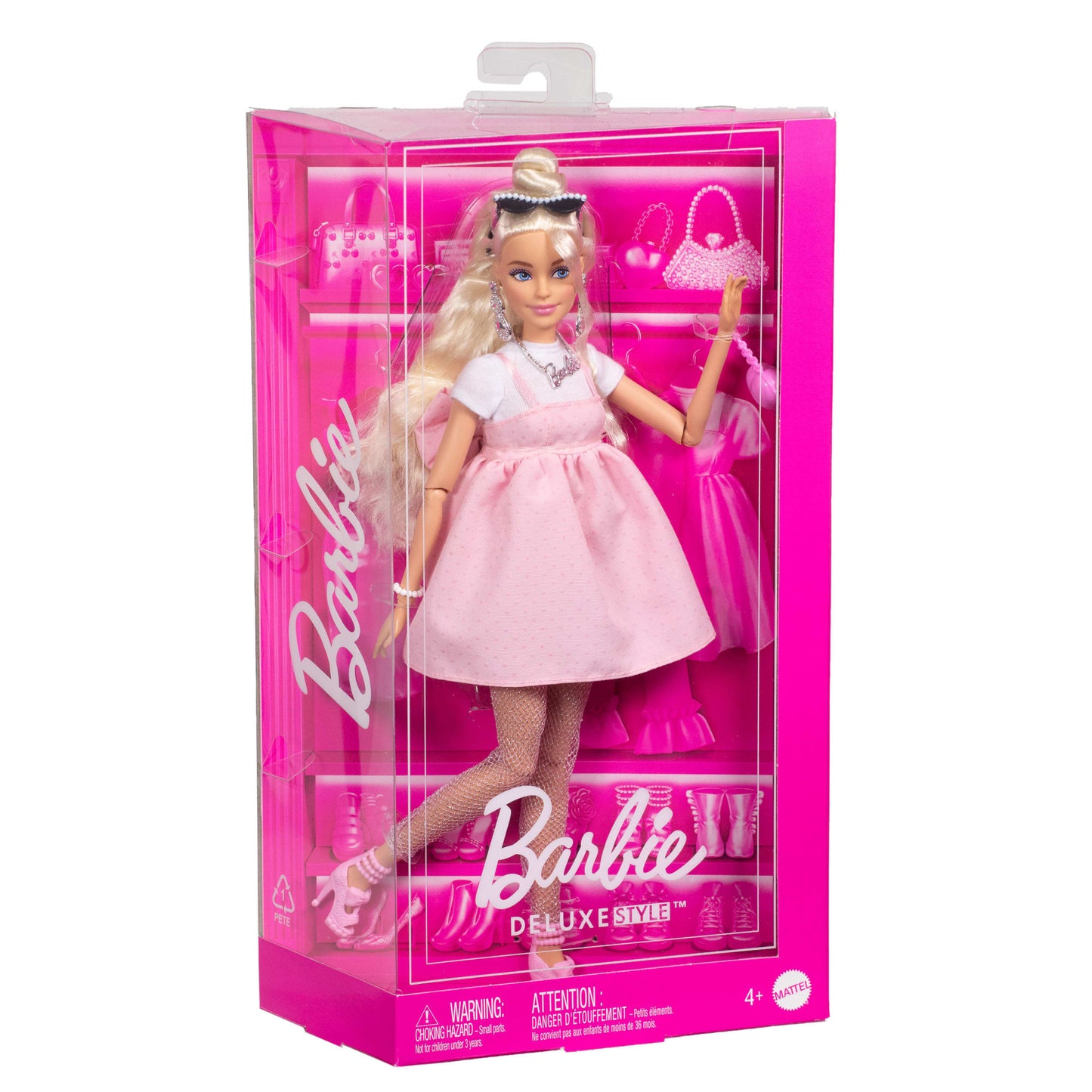 Barbie Fashionista Muñeca Deluxe Vestido Rosa con Moño