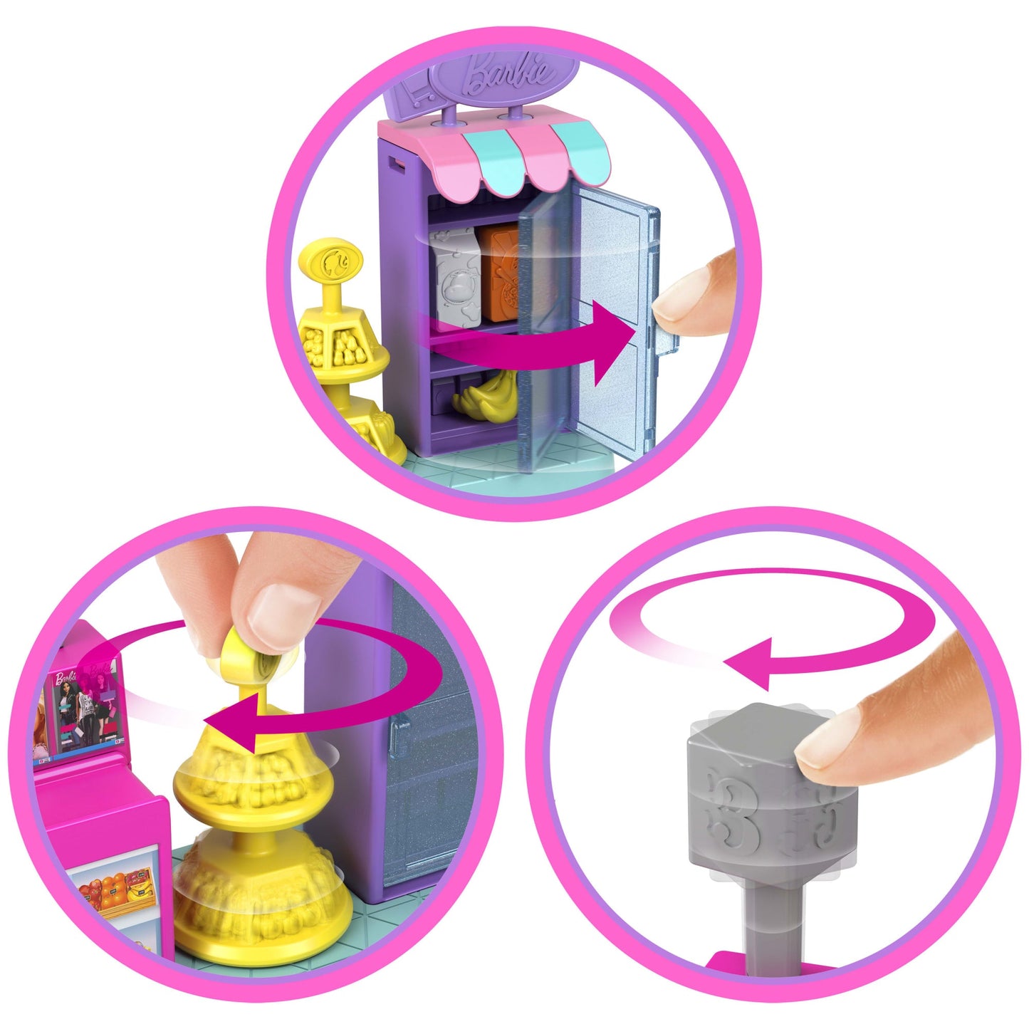 Barbie  Mini Barbieland  Poupée et Coffret de Jeu  Supermarché