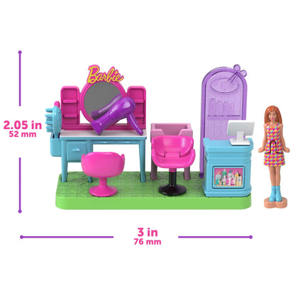 Barbie Mini Barbie Land Dreamhouse & 3 Playsets With 4 1.5-inch Dolls, Furniture & Accessories