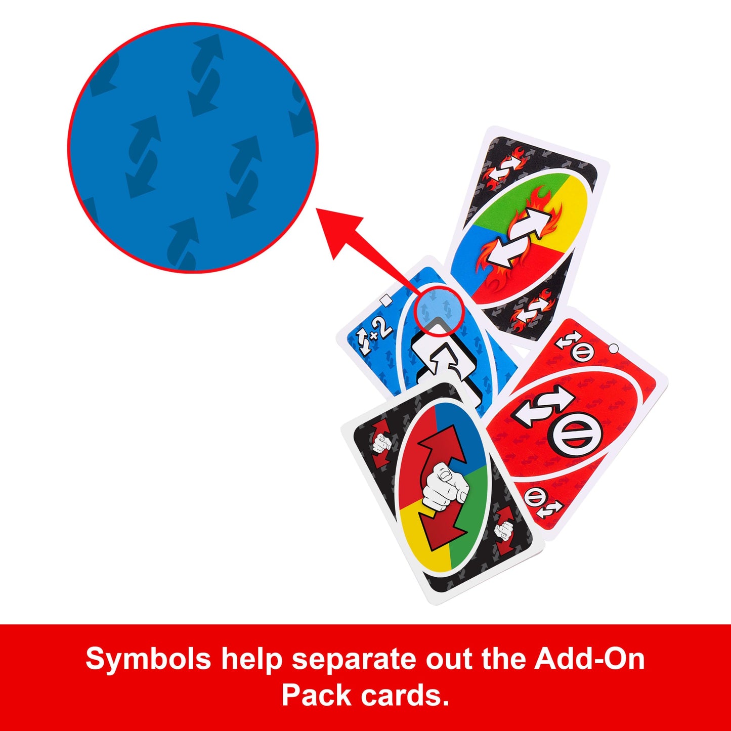 UNO Add-On-Packs Reverse Pack Card Game For Kids, Family & Game Nights, Travel, Camping & Parties