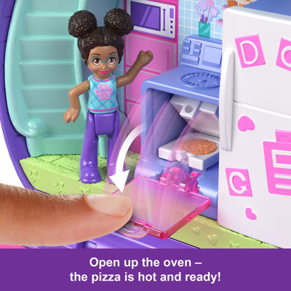 Polly Pocket Sleepover Puppy Compact Playset With 1 Micro Doll And Pet Dogs, Travel Toy With Food & Styling Accessories
