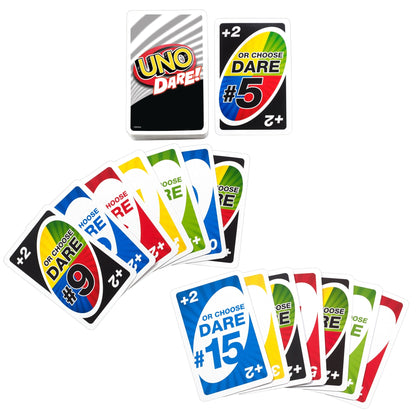 UNO Dare Card Game For Family Nights, Game Nights, Travel, Camping & Parties