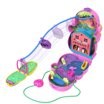 Polly Pocket Set de Juego Mundo Sorpresa Mamá Mono y su Bebé