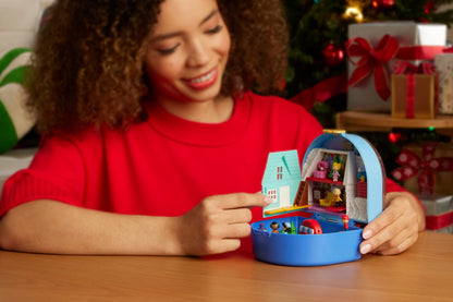 Polly Pocket Micro Dolls And Playset, Collector Peanuts Compact With 7 Accessories