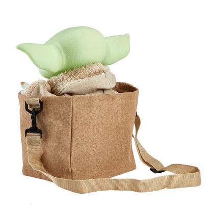 Star Wars The Mandalorian Figurine Peluche L’enfant Sonore et Son Sac
